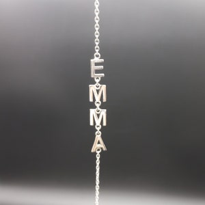 Personalized Name Bracelet - Initial Bracelet - Letter Bracelet - 925 Sterling Silver Custom Bracelet - Gift For Her - Minimalist Jewelry
