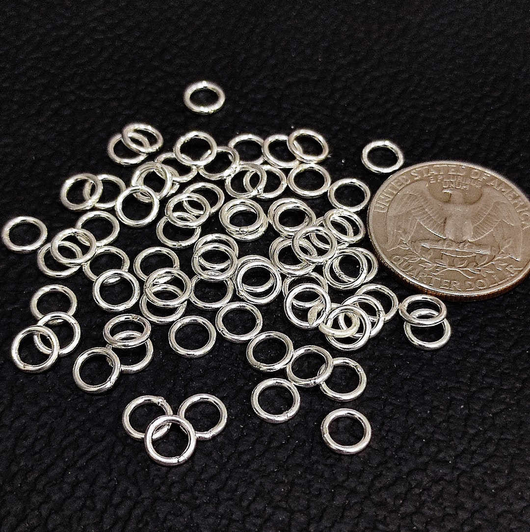 Plain Soldered Closed Jump Rings 6 MM 925 Sterling Silver Jump Rings Setting for Making DIY