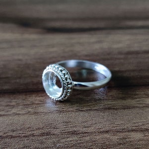 Prachtig design bezel cup ronde open blanco ring, 925 sterlingzilveren ring, instelling voor het maken van ring 3 MM tot 50 MM, DIY sieraden benodigdheden