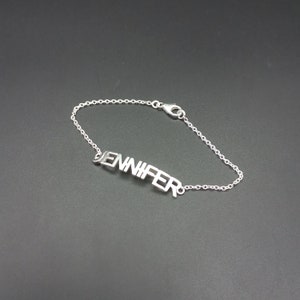 Personalized Name Bracelet - Initial Bracelet - Letter Bracelet - 925 Sterling Silver Custom Bracelet - Gift For Her - Minimalist Jewelry