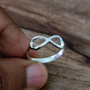 Plain Infinity Design 925 Sterling Silver Ring, Fantastic Infinity Ring, Ring For Women, Dainty Design Infinity Ring, Gift For Her