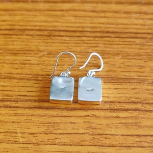 925 Sterling Silver Collet Rectangle Plain Bezel Cup Close Blank Dangle Earring, Setting For Making Earring 6X4 MM To 35X40 MM, DIY Jewelry image 9