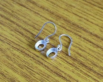 Plain Bezel Open Blank Collet Oval 925 Sterling Silver Earring, Setting For Making Earring 6x4 MM To 35x40 MM, DIY Jewelry Supplies