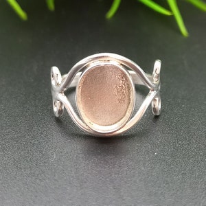Ovale ringzetting van 925 sterling zilver: benodigdheden voor het zelf maken van sieraden (6x4 tot 30 x 35 mm)