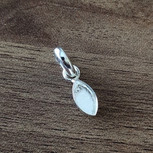 925 Sterling Silver Collet Marquise Plain Bezel Cup Close Blank Pendant, Setting For Making Pendant 3x5 MM To 12x24 MM, DIY Jewelry Supplies