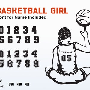 Basketball Girl svg, Basketball svg, Girl Spin Ball, Basketball School, Woman Basketball, Basketball Mom, SVG files for Cricut, Silhouettes