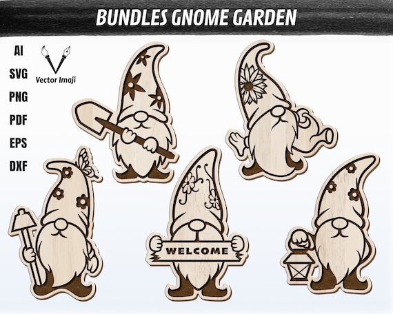 Earth Day Gnomes Garden SVG Earth Day Gnomes SVG File Earth Day Gnomes SVG Silhouette Cut File Gnome