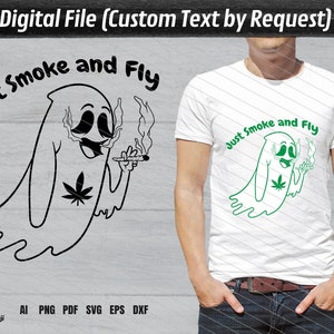 Halloween Fantasma Marihuana Cannabis SVG, Halloween Weed svg, Boo svg, Halloween svg, Smoke and Fly, Cricut Cutting Clipart Vector SVG Files SVG