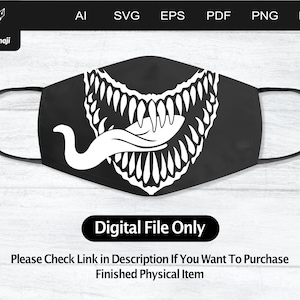 Monster Tanden Masker svg, Scary Sharp Monster Tanden svg, Scary Mask svg, Creepy Mask svg, covid2020 svg, Funny Mask svg, Cricut Cutting File