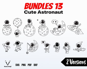 Cute Astronaut svg, Kid astronaut svg, Space svg, Cosmonaut svg, spaceman svg, universe svg, Astronaut Nasa, SVG Files for Cricut Silhouette