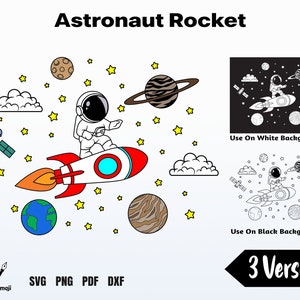 Space svg, Cute Astronaut svg, Kid astronaut svg, Astronaut svg, Astronaut On Rocket svg, SVG Cut Files for Cricut, Couple Svg, Silhouette