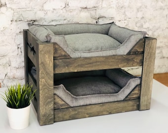 Elevated Dog Bed  Platform Raised Dog Bed  Large Dog Bunk Bed for 2 Large Dog House  Platform Pet Furniture