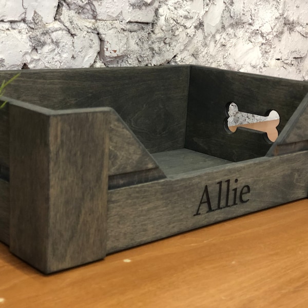 Personalized Dog Toy Crate, New Puppy Gift, Custom Toy Box, Engraved Pet Toy Storage