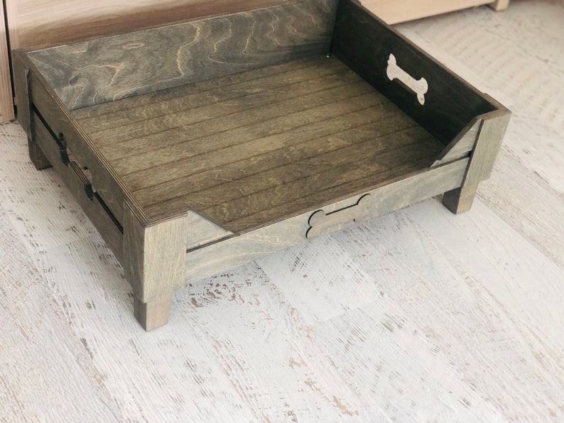 Customizable Raised Wooden Dog Bed Mid Century Modern Etsy
