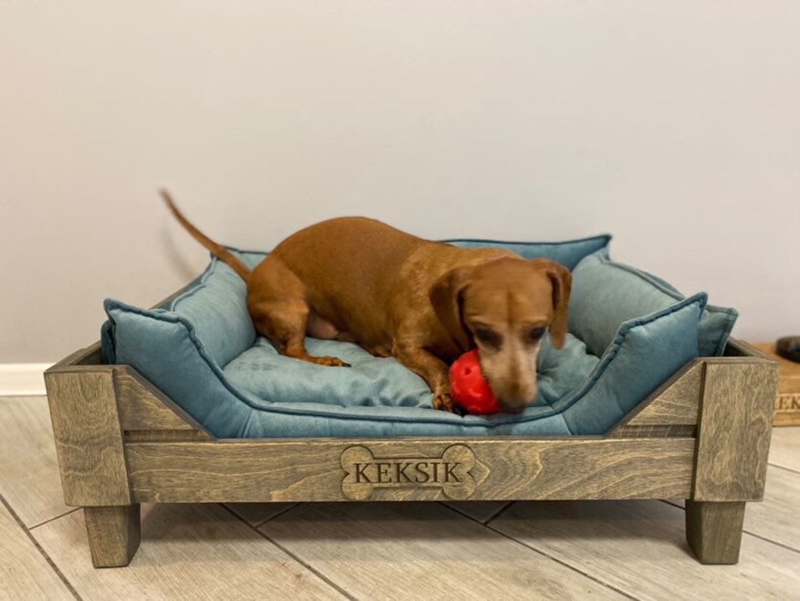 Customizable Raised Wooden Dog Bed Mid Century Modern Etsy