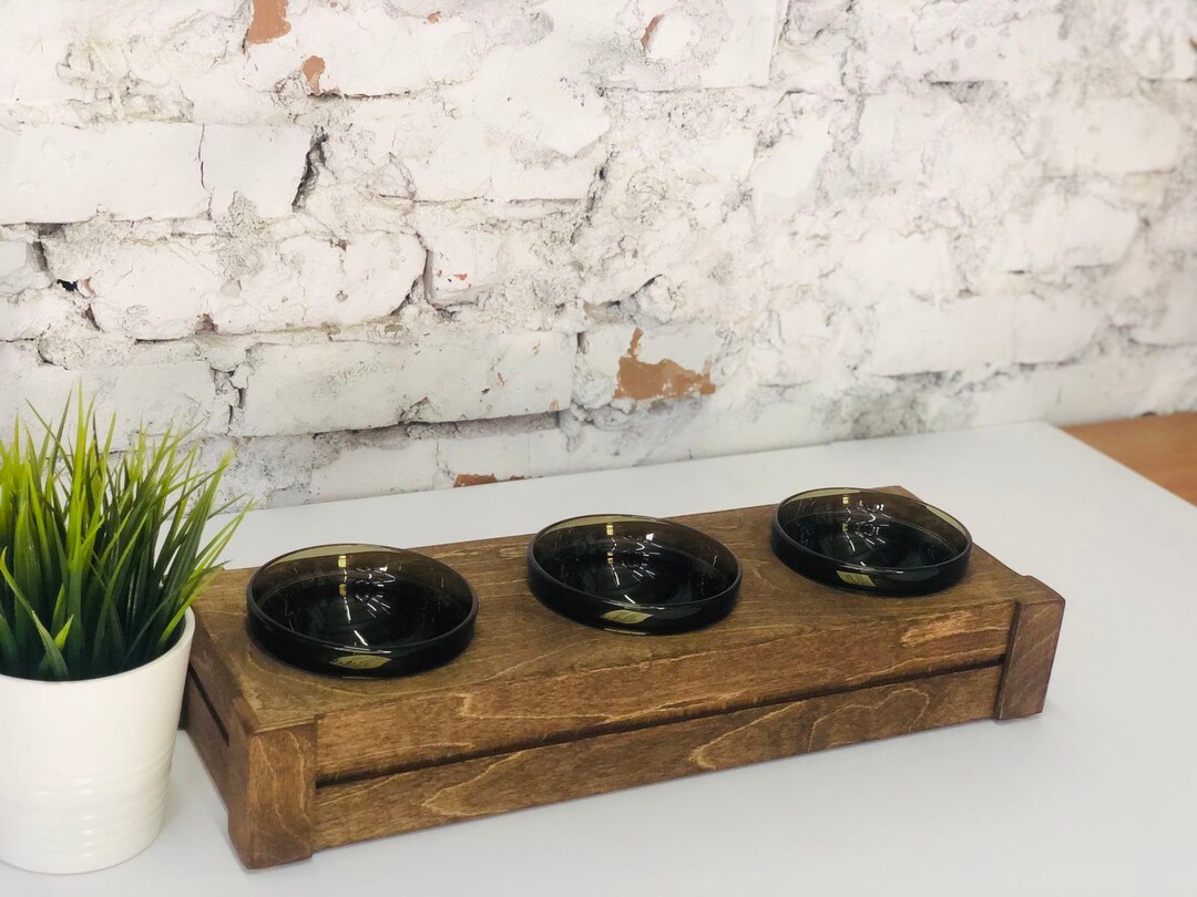 Modern Cat Bowl Stand,cat Feeding Station With 3 Bowls,elevated Cat