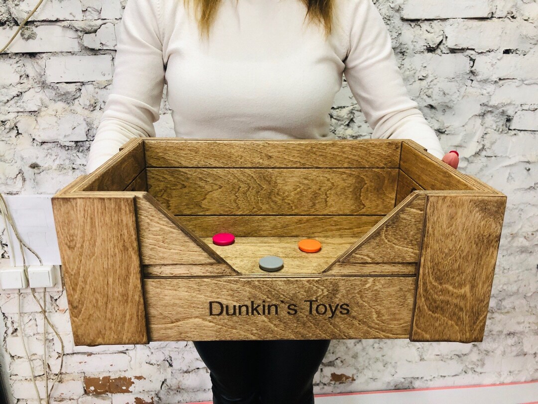 Dog Wooden Toy Box Personalized Pet Toy Box Pet Accessories Large
