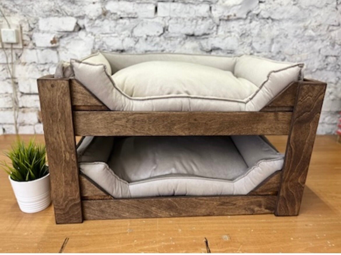 Elevated Dog Bed Platform Raised Dog Bed Large Dog Bunk Bed for 2 Large Dog House Platform Pet Furniture Etsy Canada