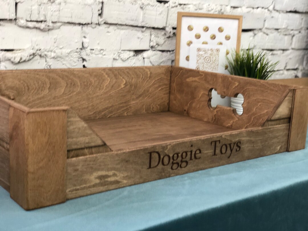 Dog Wooden Toy Box Personalized Pet Toy Box Pet Etsy