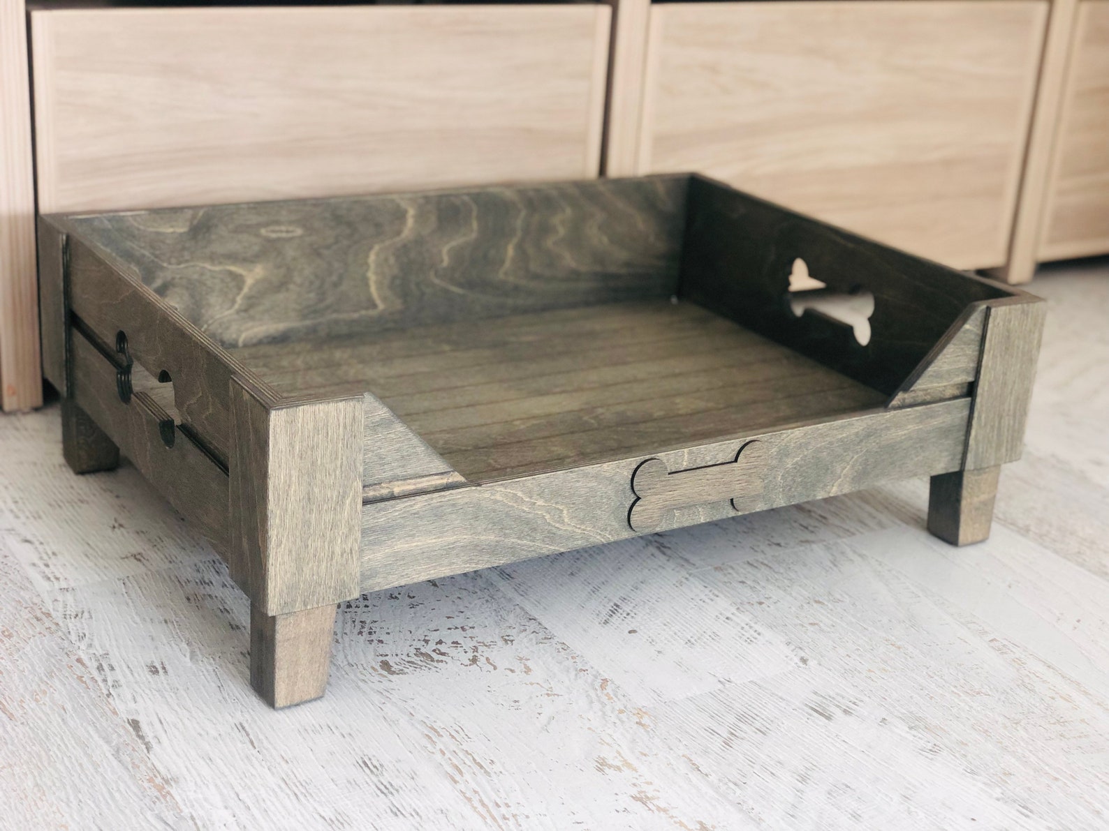 Customizable Raised Wooden Dog Bed Mid Century Modern Etsy