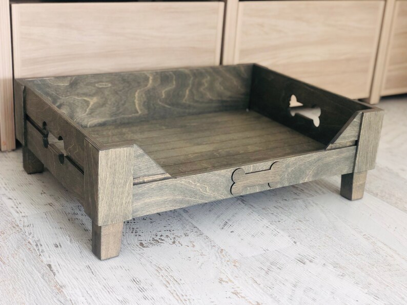 Customizable Raised Wooden Dog Bed Mid Century Modern Etsy