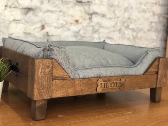 Extra large top wooden dog bed