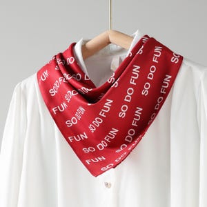 Custom Cotton Scarf, Personalized Pocket Scarf, Personalized Cotton Polyester Bandana, Custom Logo Scarf Wholesale, Custom Party Favor Scarf