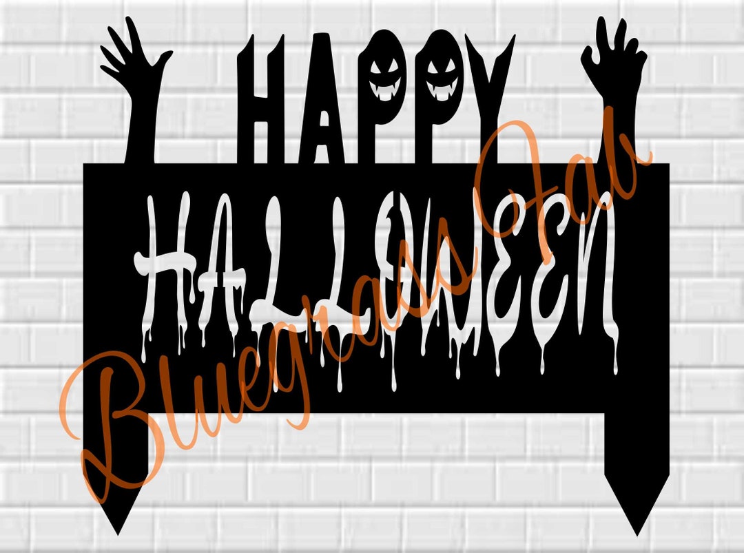 Happy Halloween Yard Stake Etsy