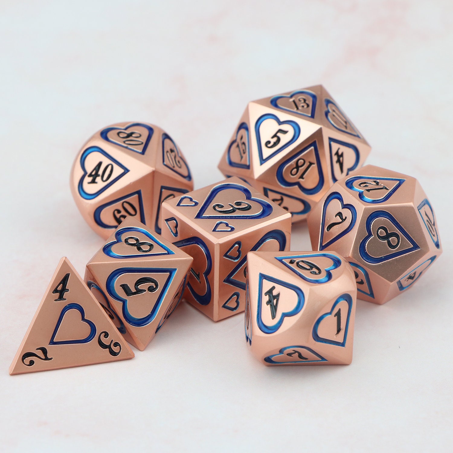 Dnd dice set / metal dices / polyhedral dice set / custom dice Etsy