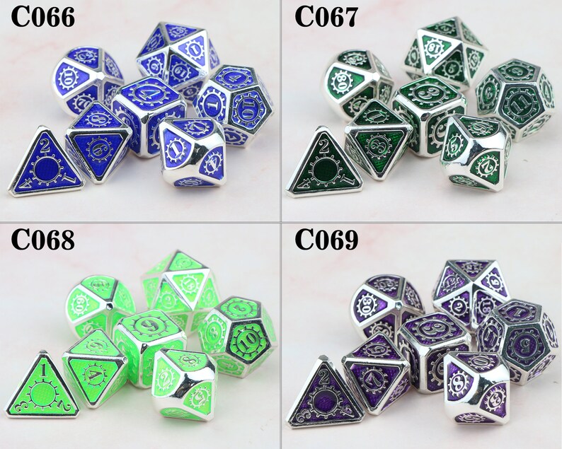 Metal dice / dnd dice / dnd dice set / gear dice / dungeons Etsy