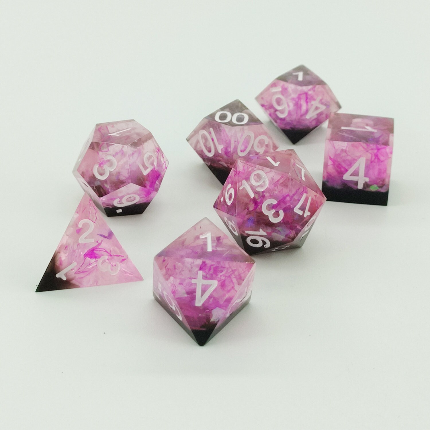Resin dice / dnd dice set / rpg d20 / polyhedral dice set / Etsy