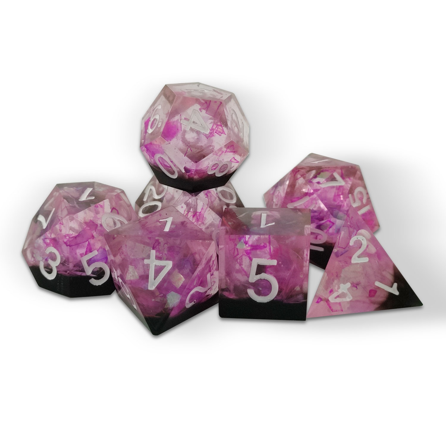 Resin dice / dnd dice set / rpg d20 / polyhedral dice set / Etsy