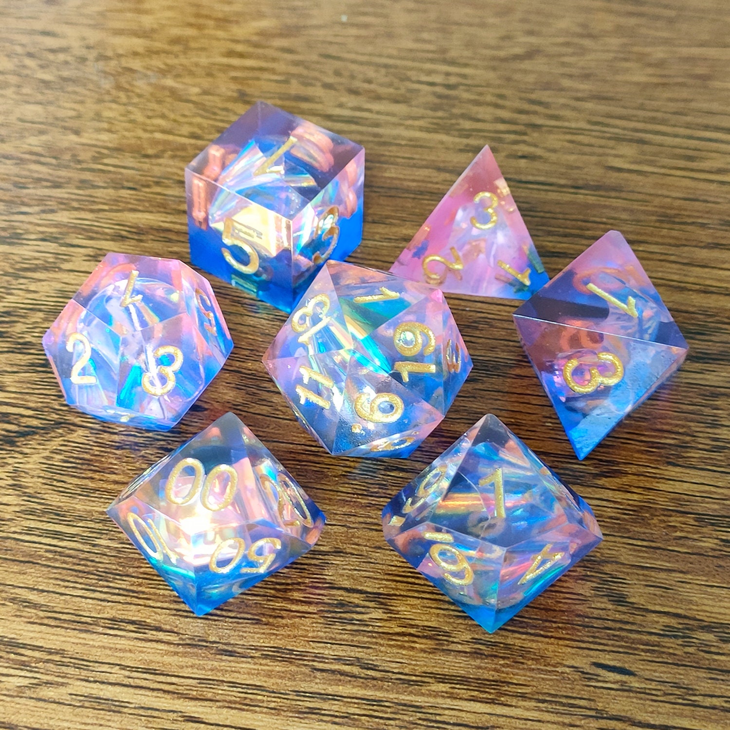 Resin dice / dnd dice set / rpg d20 / polyhedral dice set / | Etsy