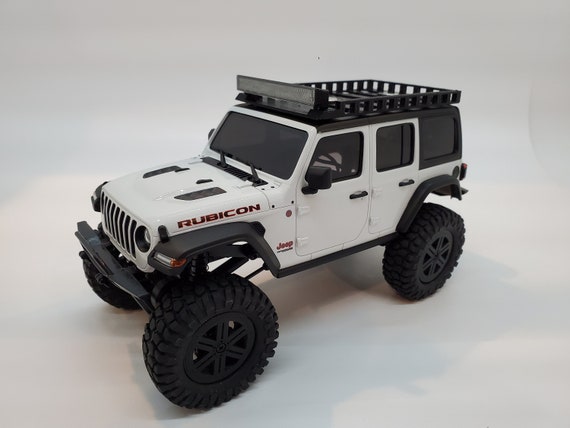 京商ミニッツ4x4ジープルビコンクローラー用ルーフラックとライトバー