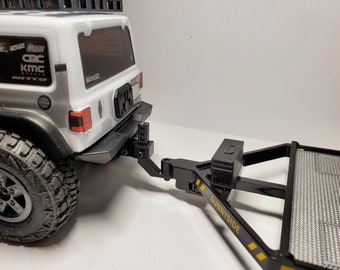 Trailer Drop Hitch for SCX24 Jeep and C10 Crawlers Adjustable