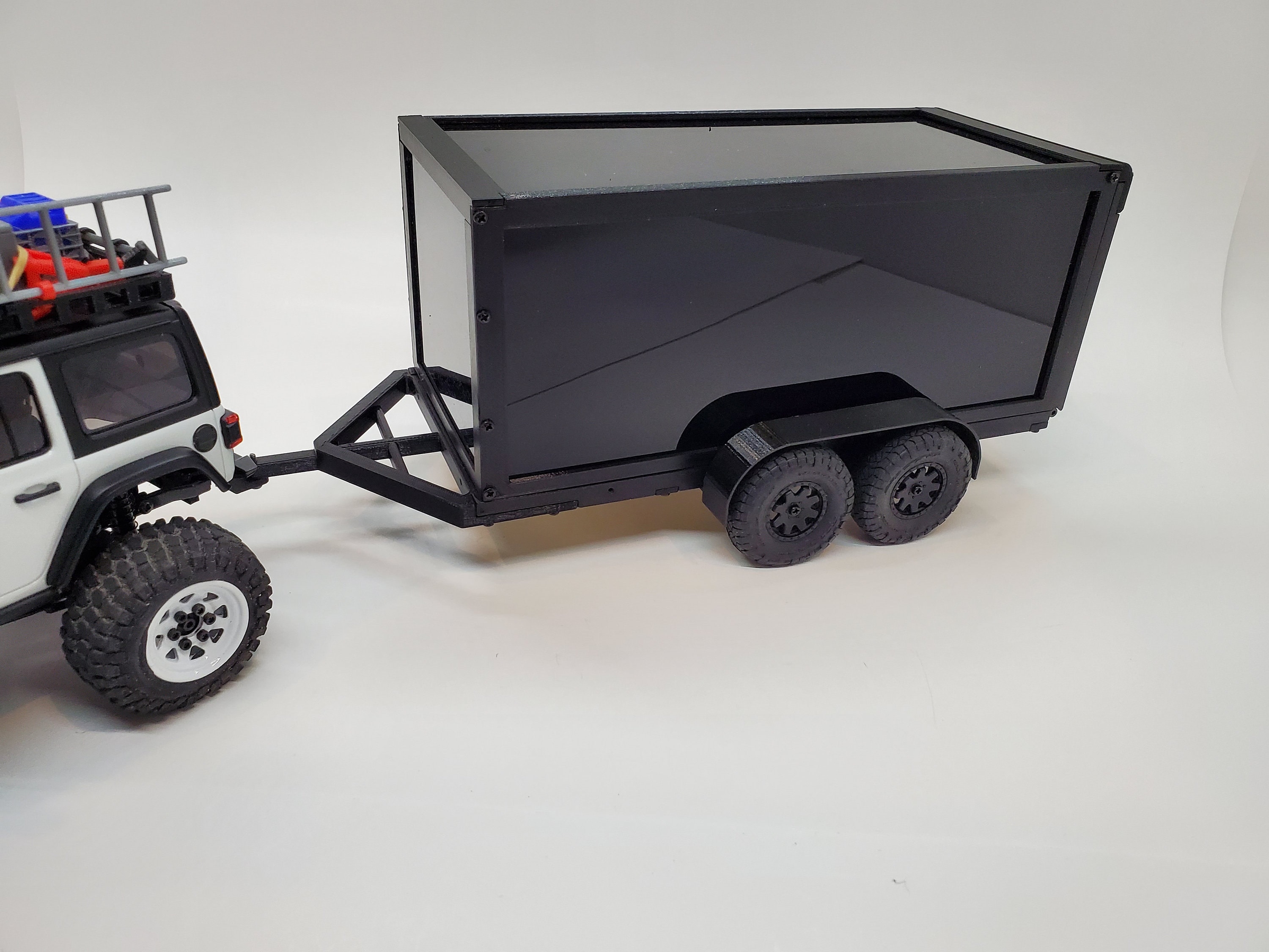 RCミニトレーラー 1/24スケールトレーラーキット：Mini-Z SCX24クローラー、オープン