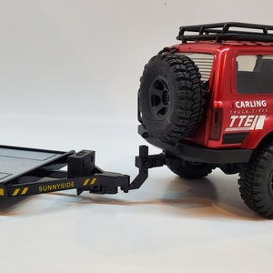 Trailer Drop Hitch for 1/18 FMS Land Cruiser, K10, FJ, & RocHobby Katana