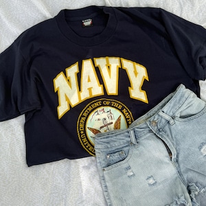 Vintage NAVY T-Shirt | Military Graphic Tee | Made in USA