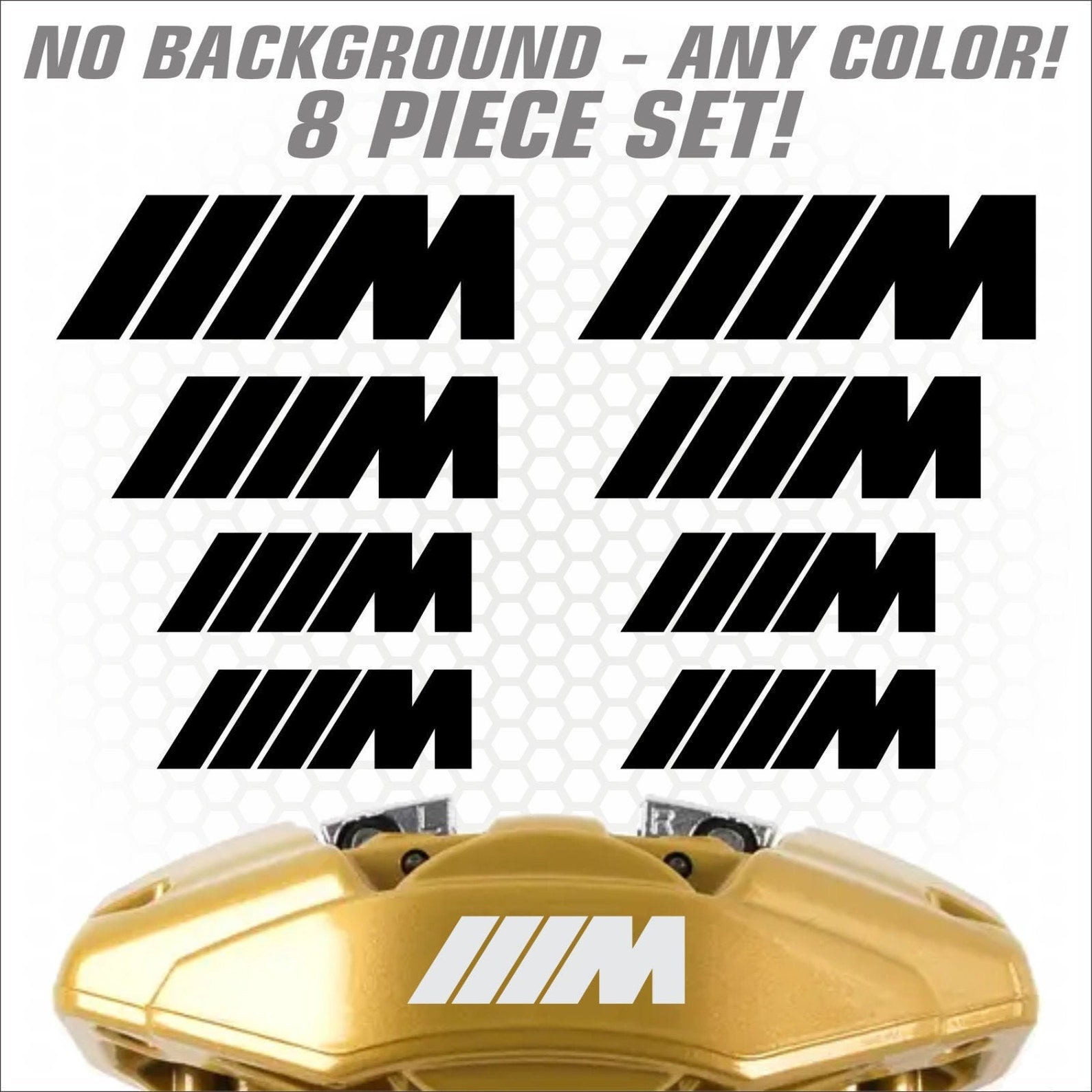 8pc BMW Brake Caliper Decal Sticker Logo High Temp M Etsy