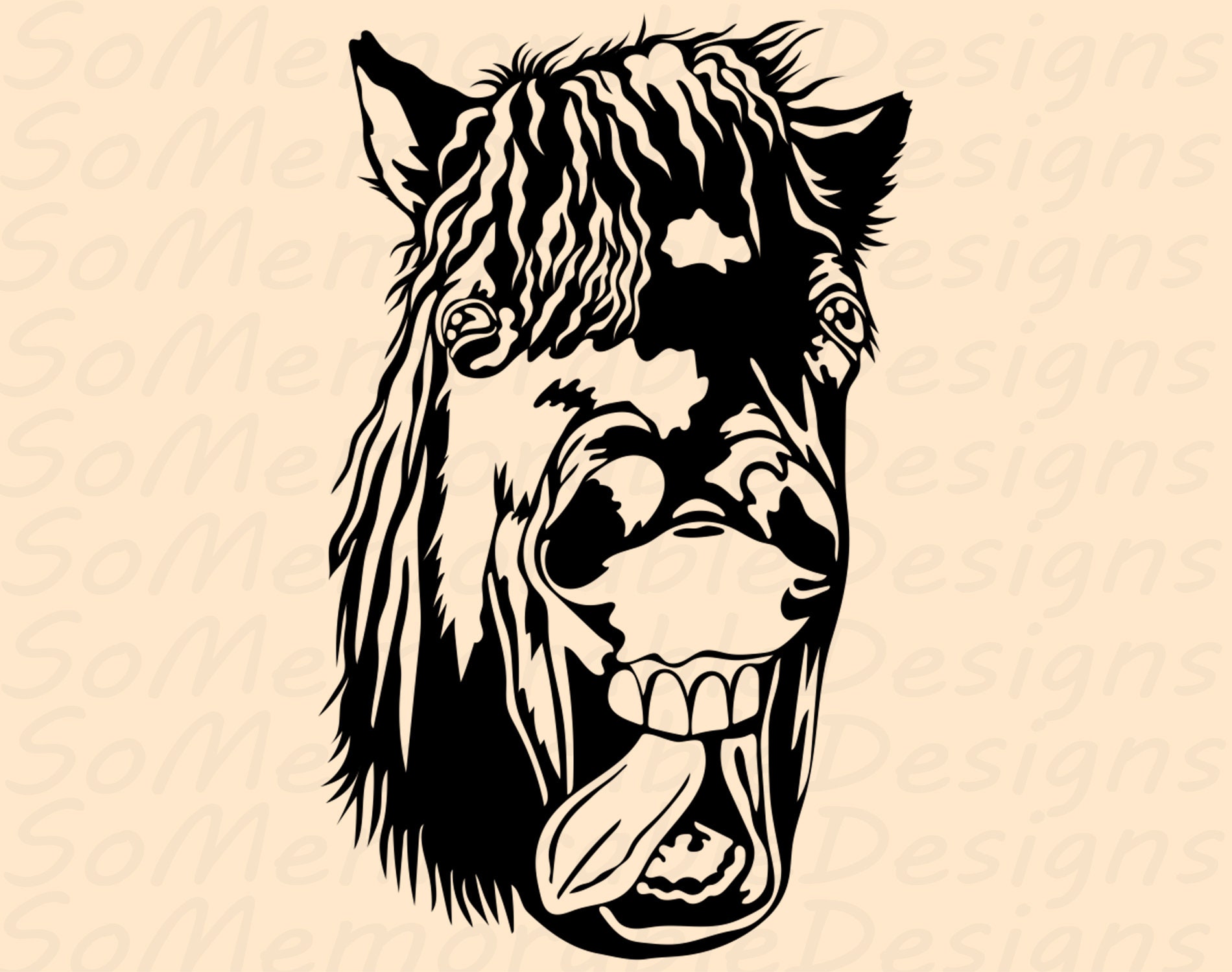 Funny Horse SVG Cut File, Horse SVG Design - Etsy