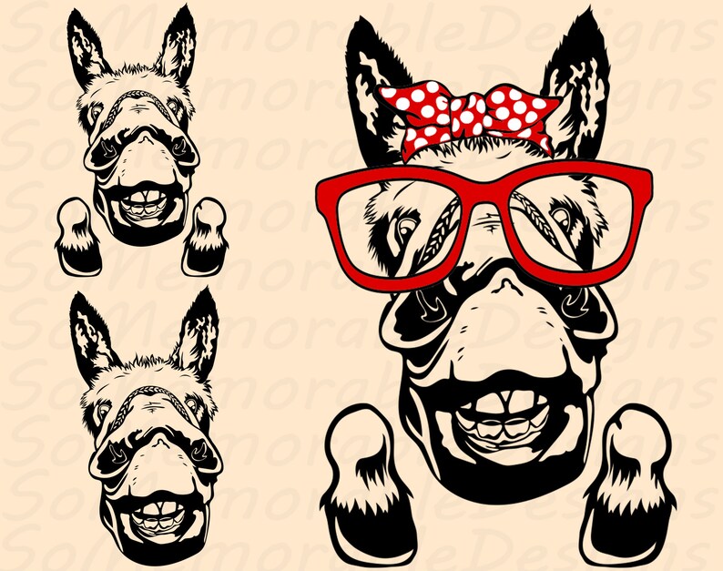 Donkeys Svg, Donkeys Svg File for Cricut, Donkeys Print Tshit Design