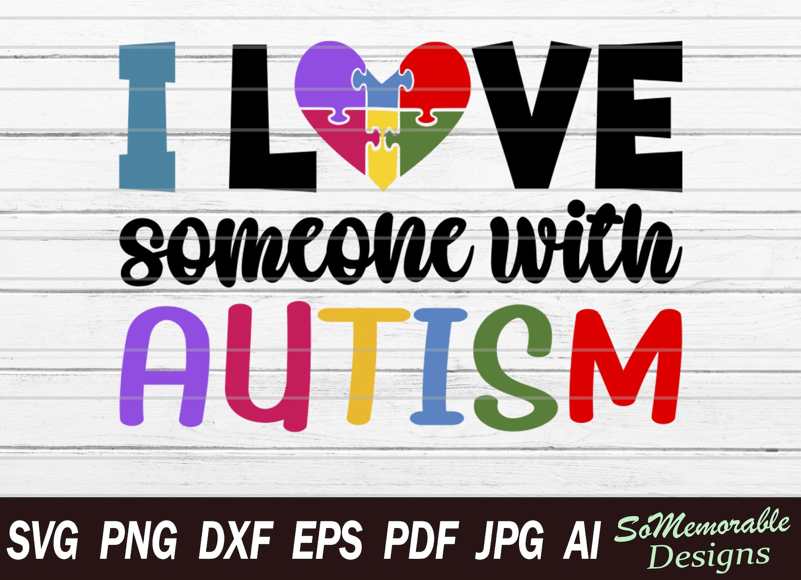 I Love Someone With Autism Svg Autism Quotes Svg Autism | Etsy