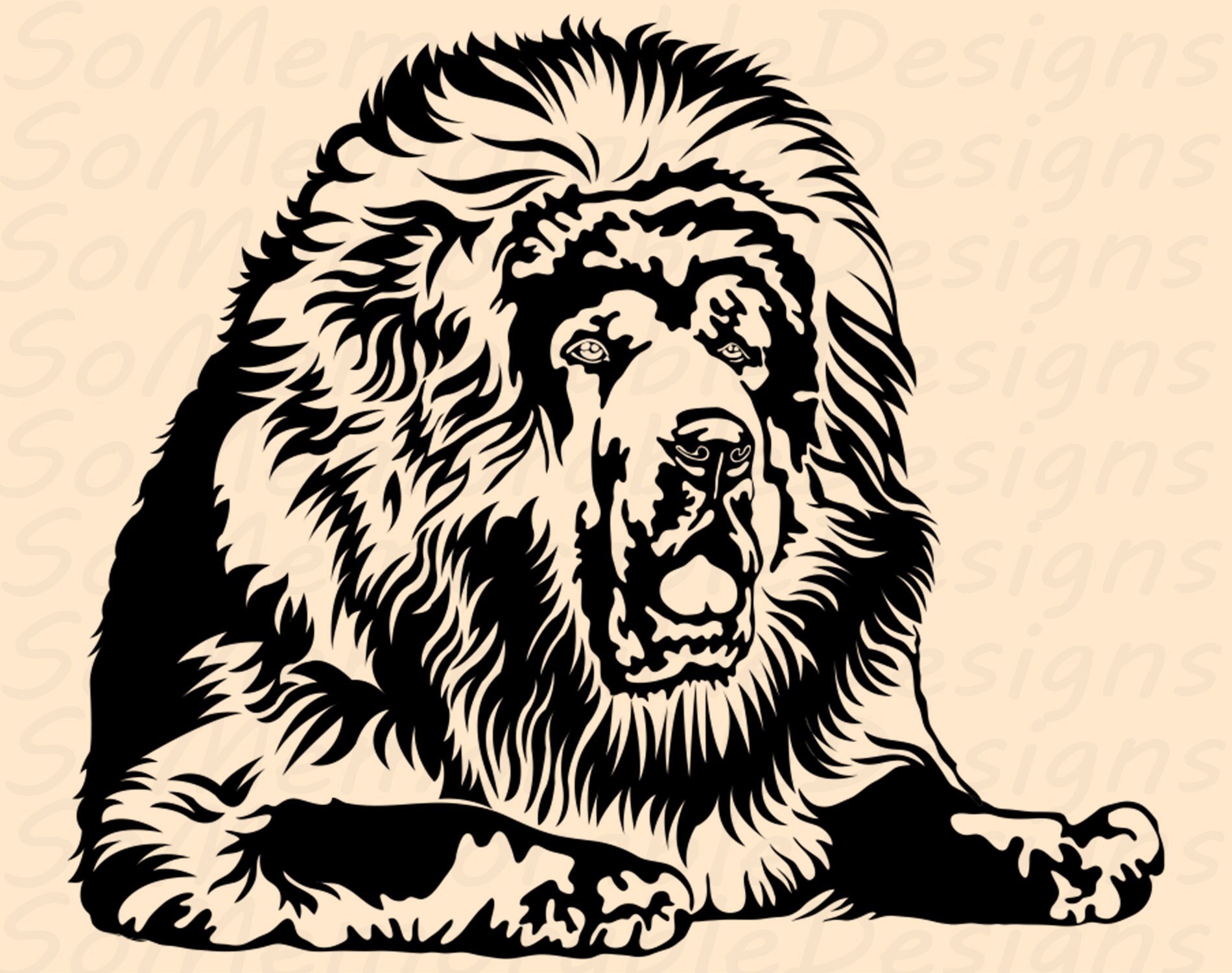 Tibetan Mastiff Svg, Tibetan Mastiff Svg Design, Tibetan Mastiff Cut ...