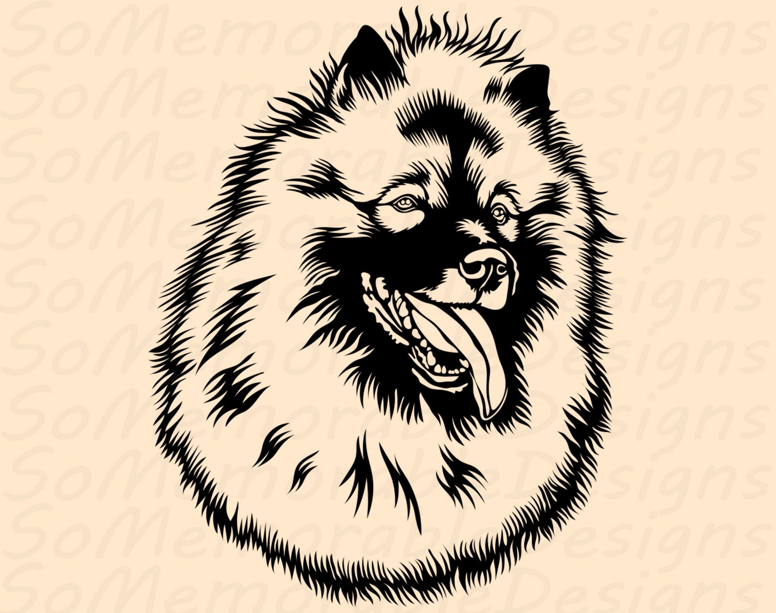 Keeshond Svg Keeshond Svg File For Cricut Keeshond Printable Etsy Ireland