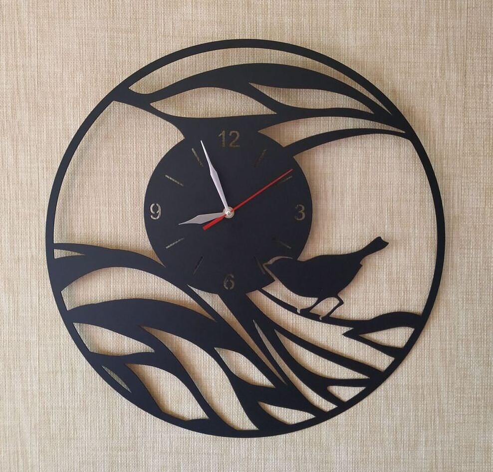 5050 Cm Clock Wall Metal Clock Wall Large Clock Wall Black Etsy