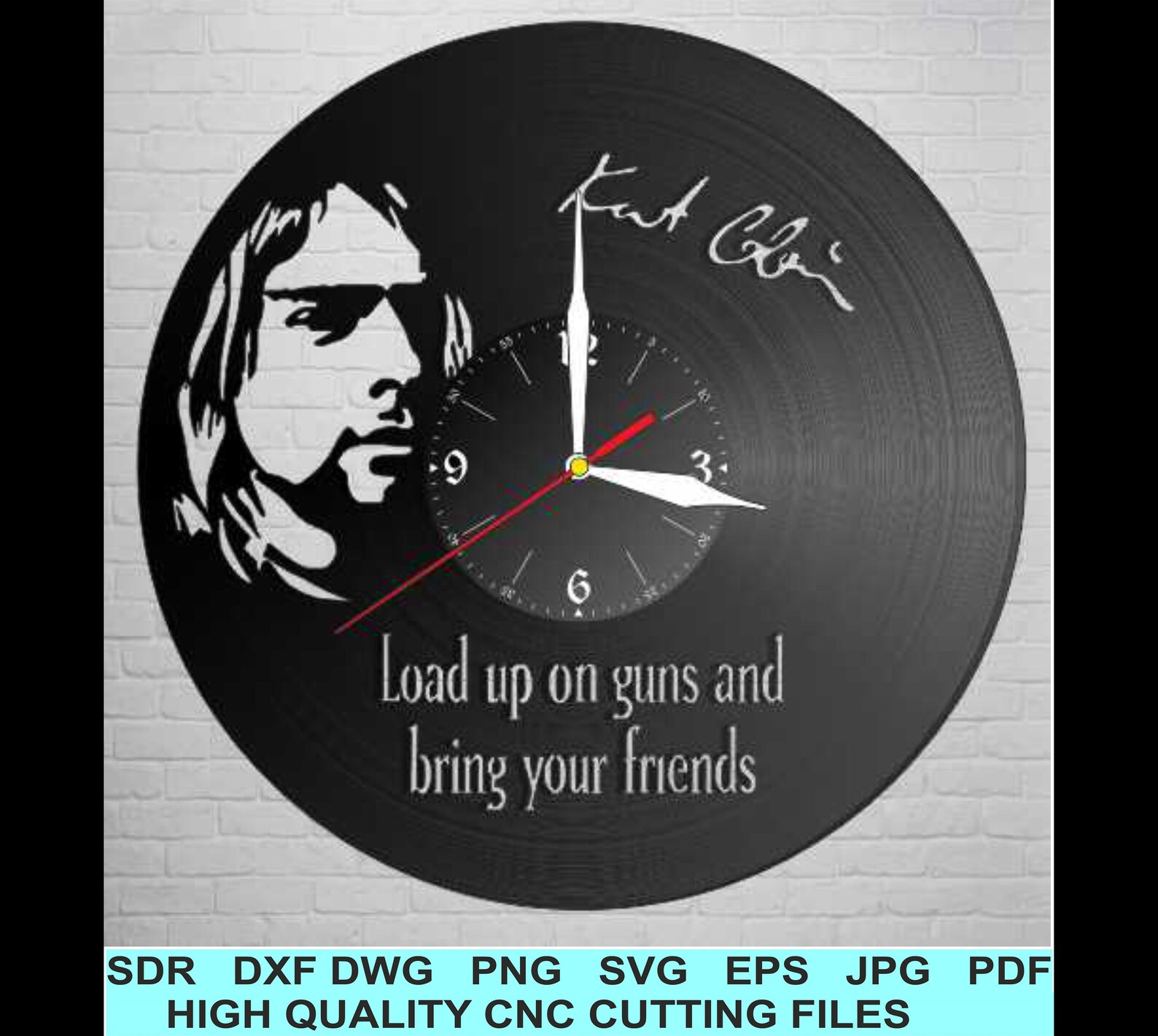 Wall Clock SVG, Wall Clock Template ,laser Cut File, Dxf Laser Cut, Svg