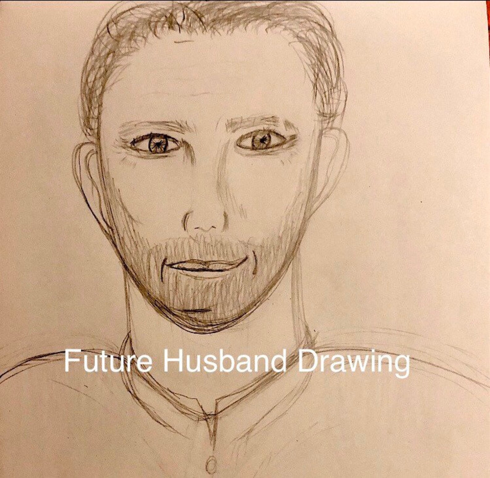 Future Husband Drawing and Reading Etsy