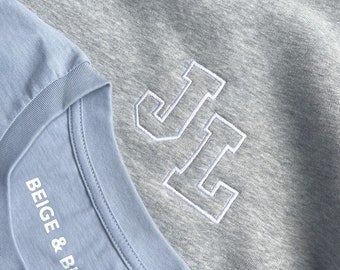 Custom College Sweatshirt | Embroidered Sweatshirt | Monogram Sweatshirt |  Personalised Jumper | Crewneck Sweatshirt | Custom Embroidery