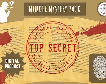 Murder Mystery Game - Coffee Shop Murder Mystery Kit - Interactive Detective Party, Printable Mystery Night, Family & Friends Group Game