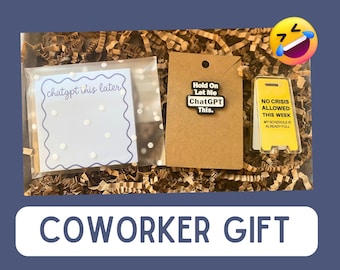 Funny AI Coworker Gift Box, Office Essentials, ChatGPT Humor (Letterbox Friendly)